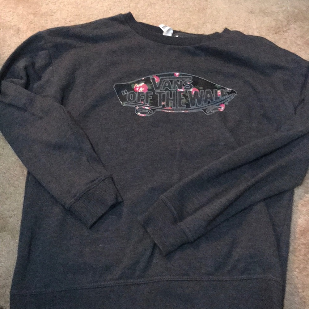 Grey long sleeve Vans shirt